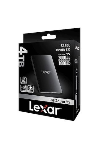 Lexar SL500 LSL500M004T-RNBNG 4 TB USB3.2 GEN2X2 2000/1800mb/s Manyetik Taşınabilir SSD