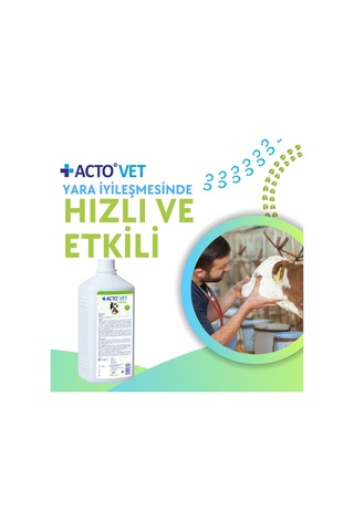 Acto Vet Solution Büyükbaş Hayvanlar İçin Yara Bakım Solüsyonu 1 L