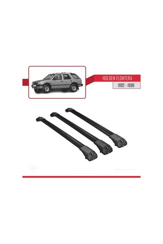 Holden Frontera 1992-1998 Arası İle Uyumlu Ace-1 Ara Atkı Tavan Barı Siyah 3 Adet Bar