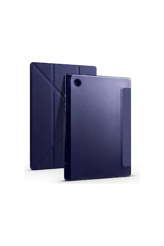 Samsung Galaxy Uyumlu Tab A8 X200 10.5inç Kılıf Kalem Bölmeli Silikon Smart Cover Tablet Kılıfı