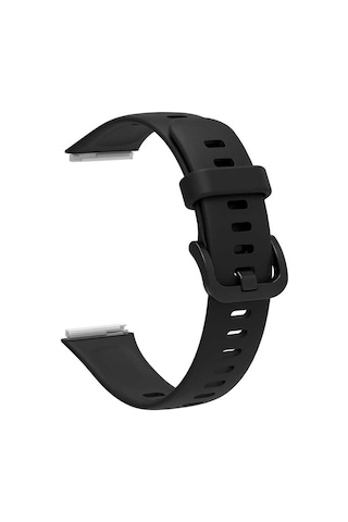 Ekılıf - Huawei Band 7 Uyumlu - Kordon Silikon Kordon Krd-71 - Siyah