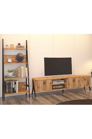 Avmpark Yanke Tv 180 Atlantik Çam + Kitaplık