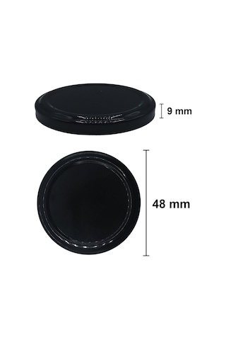 105 Ml Metal Siyah Kapaklı 105 Cc Cam Konserve Kavanoz 48 Adet