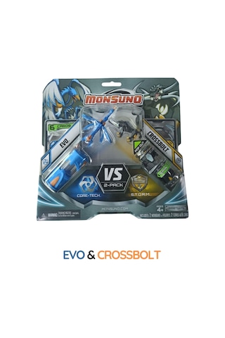Monsuno Lisanslı Vs 2 Li Fusion Figür 3'lü Set Longfang & Hydro / Evo & Crossbolt / Airswitch & Shadowhornet Tek Beden