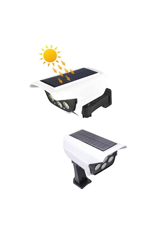 Solar Bahçe Lambası Uzaktan Kumandalı Kamera Görünümlü Hareket Sensörlü
