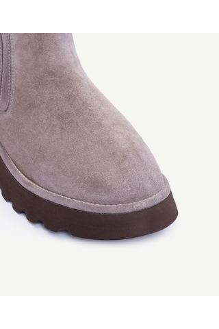 Yargıcı Deri Lastikli İçi Kürklü Bot 25kkay4012x 025 Vizon