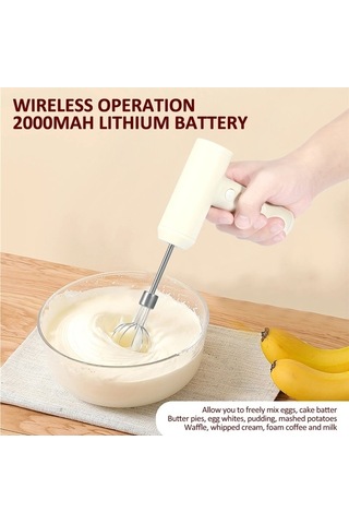 Ulzyvf Elektrikli Akülü Çırpma 2000mah Usb Şarj Edilebilir El Beyaz, Yeni Tasarım Beyaz