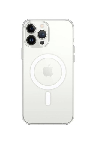 Newface Apple iPhone Uyumlu 14 Pro Max Kılıf Magneticsafe Şeffaf Silikon