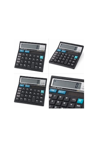 Ct-512 Masaüstü Hesap Makinesi, Büyük Ekran, Check & Correct Özellikli, Çift Güç Kaynağı, Siyah Diğer