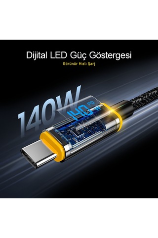 Aohi Magline- Silky 140w Süper Hızlı Şarj/data Kablosu Seti-cs235257