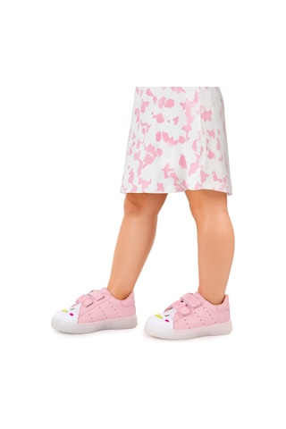 Kiko Kids Bart Cırtlı Işıklı Kız Çocuk Spor Ayakkabı Pembe