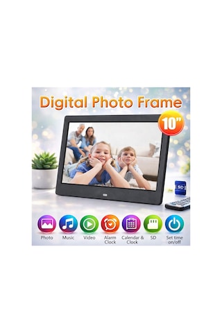 10.1 İnç Digital Fotoğraf Çerçevesi Photo Frame Sd/usb Mp3/mp4 Çalar 1024x600 Resim Çerçeve
