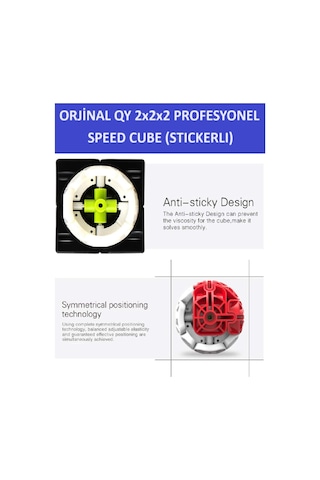 Qy 2x2 Profesyonel Speed Cube -rubık 2x2 Zeka Sabır Küpü-