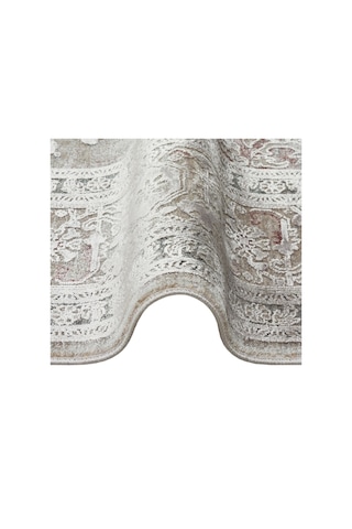 Hoom Rugs Babylon Bbl 02 Rayon Viskon Eskitme Desenli Gri Vintage Salon Halısı Gri