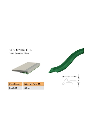 Cnc Tezgah Sıyırıcı Fitil / Cnc-02 / Hareketli Eleman Fitili Siyah 20 Metre