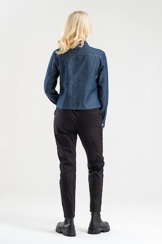 Bold & Young Kadın Mavi Düğmeli Cepli Jean Gömlek Indigo