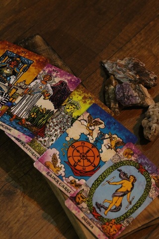 Mor Beyaz Spiritüel Enerji Tarot Destesi 78 Kart