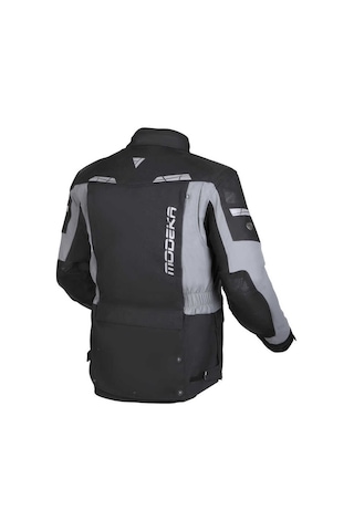 Modeka Hydron Waterproof Ceket Koyu Gri - Siyah