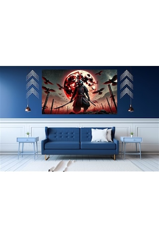 Ti-play Kanlı Ay Nöbeti 60x90cm Modern Samuray Pvc Çerçevesiz Tablo