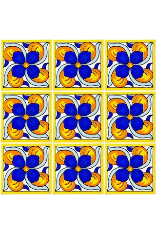 Can Seramik – 10x10 Cm. Cç-102 Kütahya Çini Karo 5'li 1 Paket