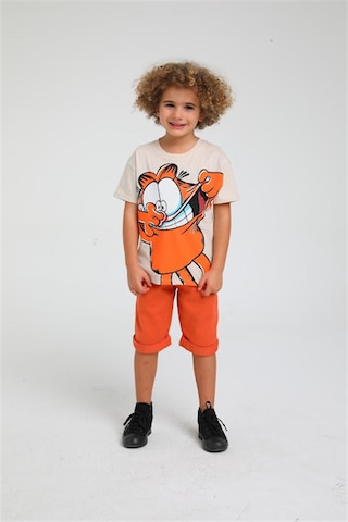 Jack Lions Erkek Çocuk Pamuklu Garfield Tshirt-12842-bej Bej