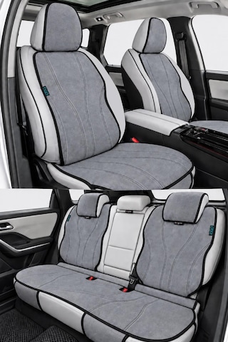 Bod Citroen C5 Aircross Oto Koltuk Koruyucu Kılıf 2026-sonrası Latmos Serisi Koyu Gri