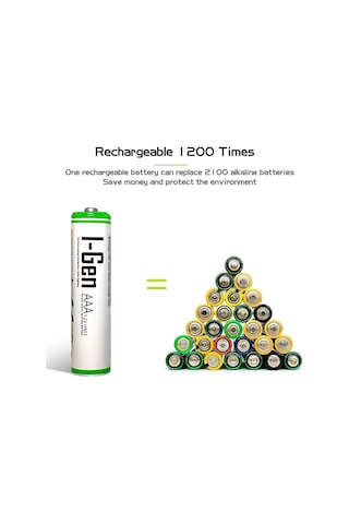 I-gen B181 4 Adet Aa 2700 Mah Şarjlı Kalem Pil + 4 Adet Aaa 900 Mah Şarjlı İnce Kalem Pil 1.2v Nı-mh