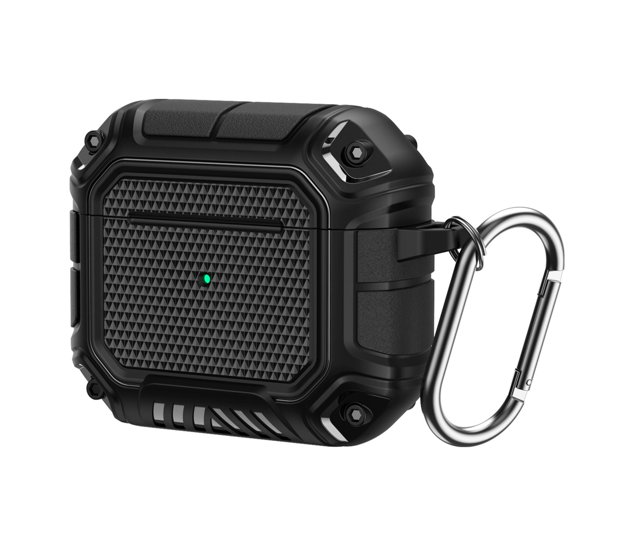 Ios Kulaklıklar İçin Karabinalı Kulaklık Korumalı Tpu Kılıf Kaybolmaya Karşı Korumalı 3 Siyah