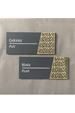 Luxury Mat Antrasit Seri İtiniz Çekiniz Yönlendirme Seti