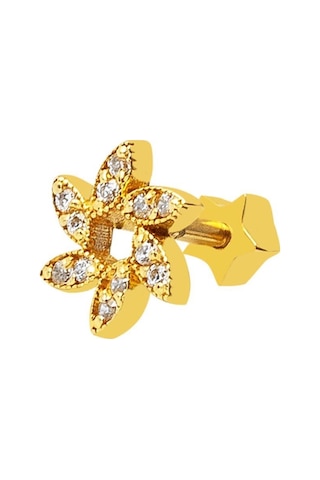 Bilezikci  14 Ayar Altın Piercing Tragus Küpe Kphsy14k22496 Sarı