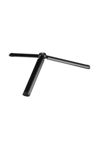 Kangvka Alüminyum Mini Masaüstü Tripod - 8cm Çalışma Yüksekliği - 1/4 İnç Evrensel Bağlantı - Siyah Siyah