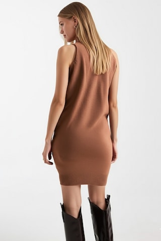 Armonika Kadın Camel Önü Pencereli Kolsuz Triko Elbise Arm-26k136063