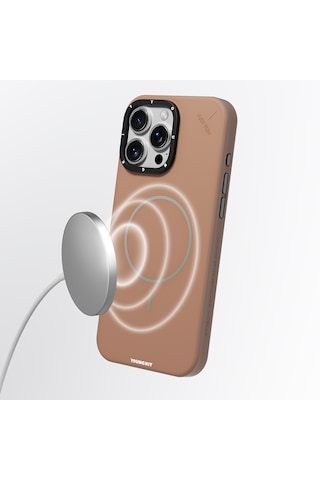 Apple iPhone 15 Pro Max Uyumlu Kılıf M-safe Şarj Özellikli Youngkit Dynamag Serisi Kapak Gold