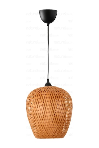 Bohem Bambu Boja Pendant Sarkıt Avize Lamba 25 Cm - Iskandinav, Modern, Bohem, Rattan Aydınlatma Bambu