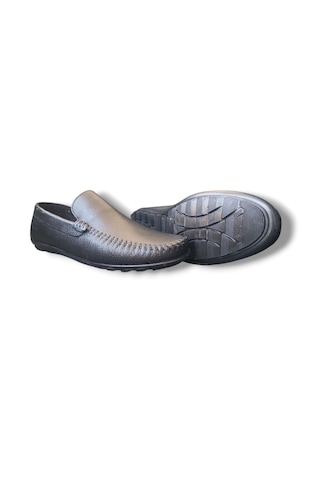Growish Ge0186 Hakiki Esnek Yumuşak Deri Comfort Tokasız Ayakkabı Siyah