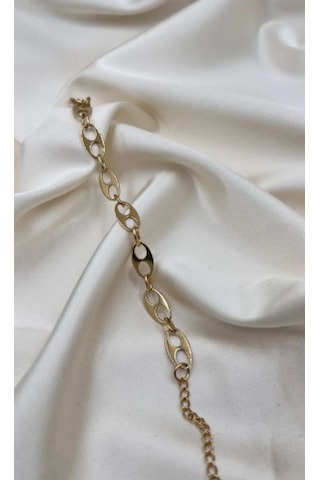 Bb Çelik Zincir Bileklik Altın - Gold