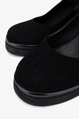 Valmenti Kadın Hakiki Deri Siyah Süet Topuklu Ayakkabı 1120 840 Bn Ayk Sk25-26 Sıyah Suet SIYAH SUET