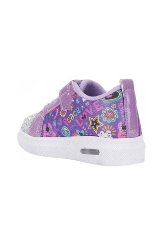 4001 Kız Bebek Keten Işıklı Sneaker Lila