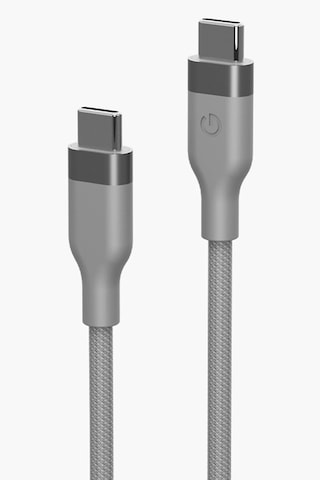 Helix 1.5m 100w Manyetik Katlanma Özellikli Type-c To Type-c Pd Hızlı Şarj Kablo - Natural Grey