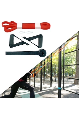 Suntek Direnç Bandı Spor Streç Yoga Egzersiz Pilates Için 208cmx0.45cmx1.3cm-kırmızı Kırmızı