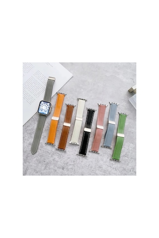 Newface - 793 - Apple Watch Uyumlu 38mm Kr414 Daks Deri Kordon - Csmo-tex - - Siyah