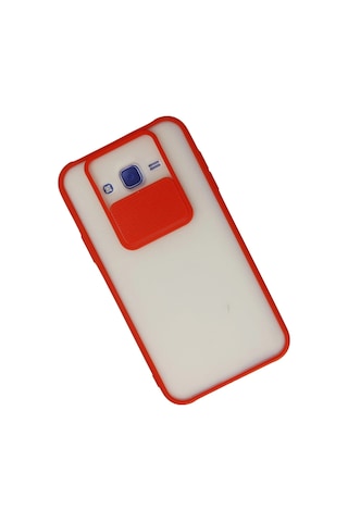 Newface - 549 - Samsung Galaxy J7 Kılıf Palm Buzlu Kamera Sürgülü Silikon - Matxzngz - - Kırmızı