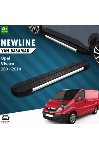 S-dizayn Opel Vivaro A Kısa Şase Newline Krom Yan Basamak 223 Cm 2001-2014 A+ Kalite