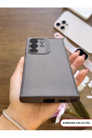 Samsung Galaxy S25 Ultra Uyumlu Kamera Korumalı Darbeye Dayanıklı Renk Atmayan Keep Silikon Kılıf Siyah