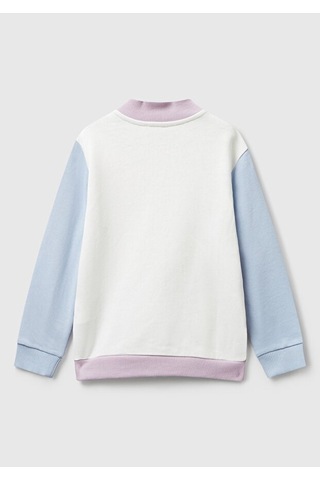 United Colors Of Benetton Benetton Kız Bebek Fermuarlı Sweatshırt Beyaz