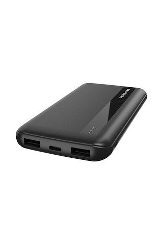 S-link Ip-g11n 10000mah Micro+usb+ Type-c Giriş+çıkış Siyah Taşınabilir Pil Şarj Cihazı Powerbank Siyah