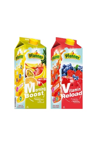 Pfanner 2 Lt Morning Boost Ve Vitamin Reload Meyve Suyu 2 Li Paket