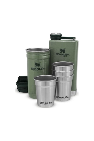 Stanley Unisex Termos Stan Adv Gift Box Shot Gl St H.Grn +Flask-E - Yeşil