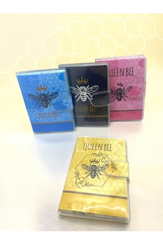Queen Bee A7 Not Defteri , Çıt Çıtlı Cep Defteri - Sarı