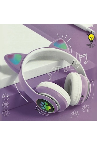 Karler Bass STN-28 Kedi Bluetooth 5.0 Kulak Üstü Kulaklık
